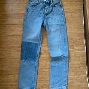 Reformation Cynthia patch jeans